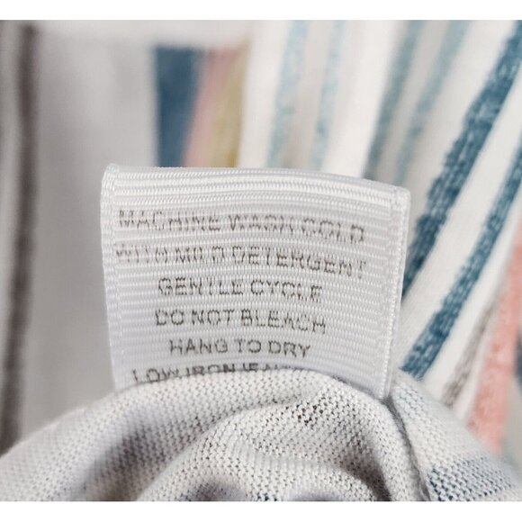 Eden & Olivia Shirt0 Womens Medium Striped Casual Button Up Sleeveless Blouse - Picture 12 of 12